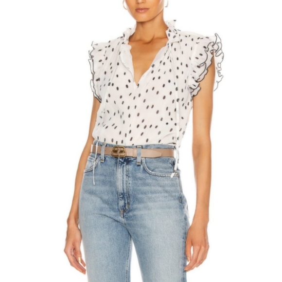 Ganni pleated Georgette top size US 4 - Picture 12 of 12